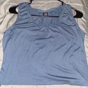 Womens Cropped Tank Top with crochet detailing